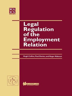 cover image of Legal Regulation of the Employment Relation